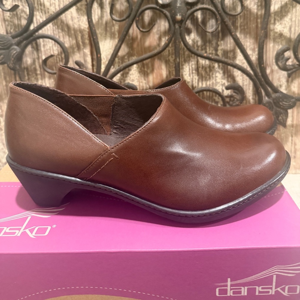 Dansko Baylee Brown Kidskin Leather Dress Pumps Shoes - Women's 8.5 to 9 (EU 39)